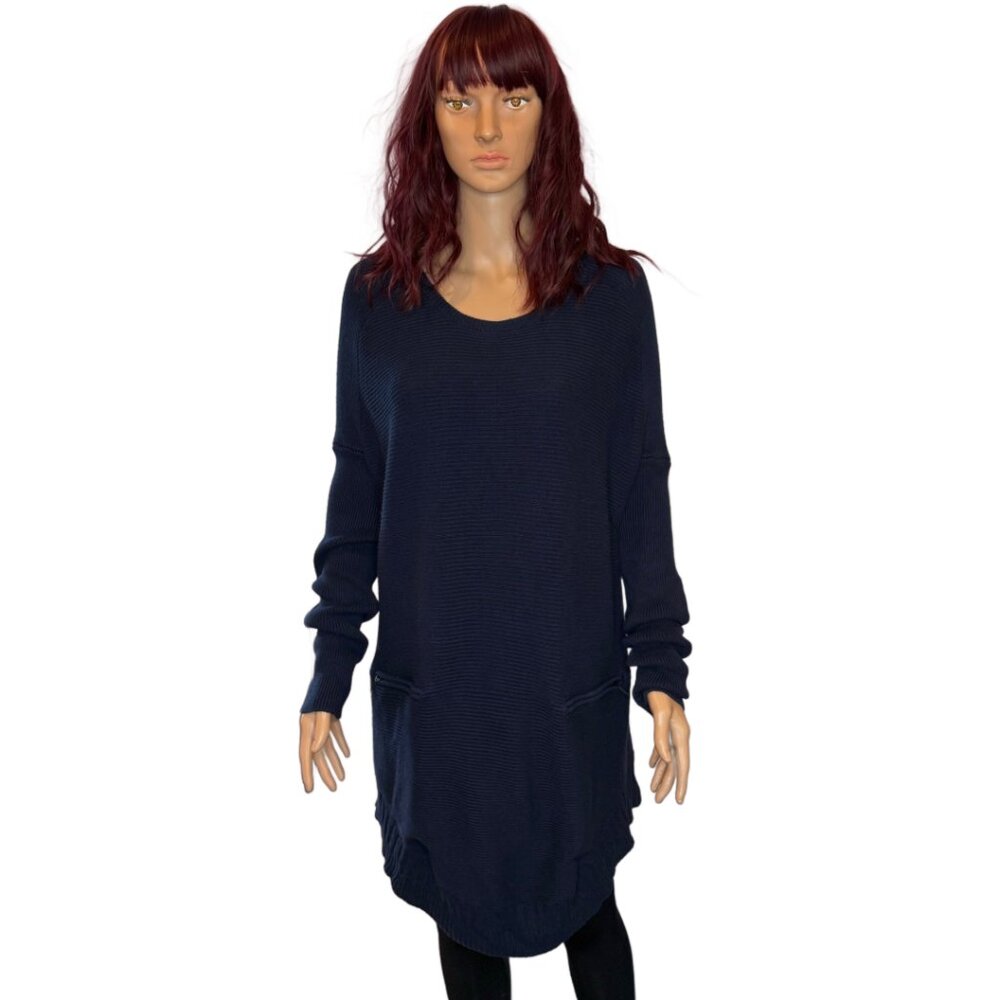 Victoria's Secret Oversized High-low Sweater Navy Blue Sz M